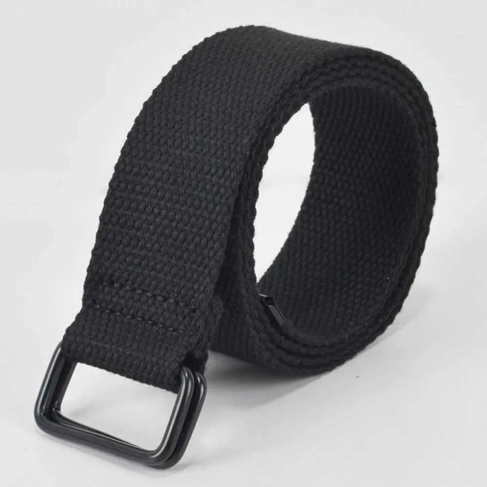 Double Grommet Canvas Belt Casual Adjustable Fabric Belt, Shop