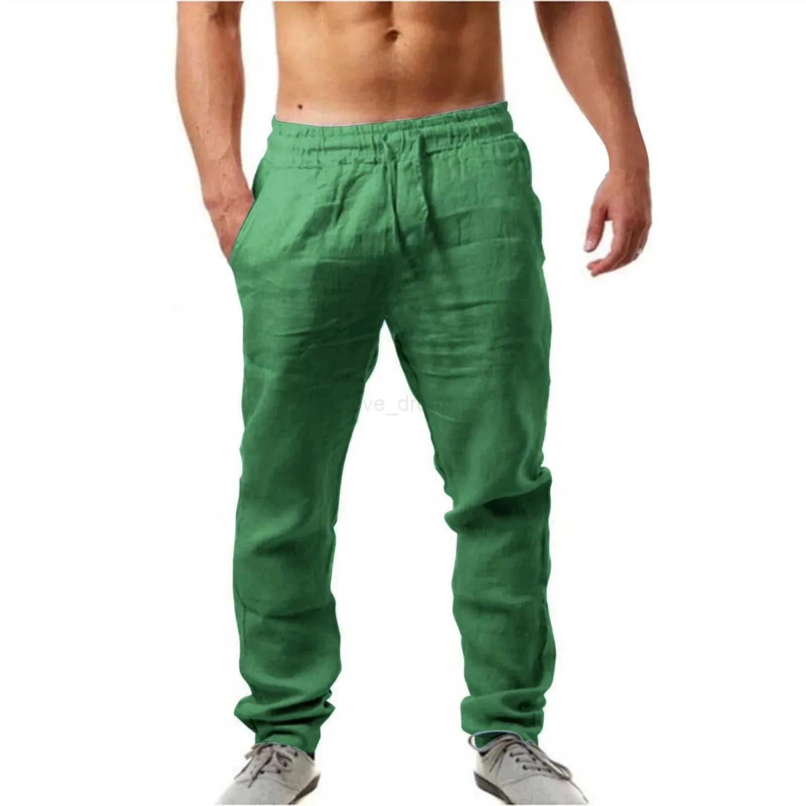 Jogging Homme Coton Grande Taille – Pantalon Sport Décontracté Élastique Coupe Large – Survêtement Léger Respirant
