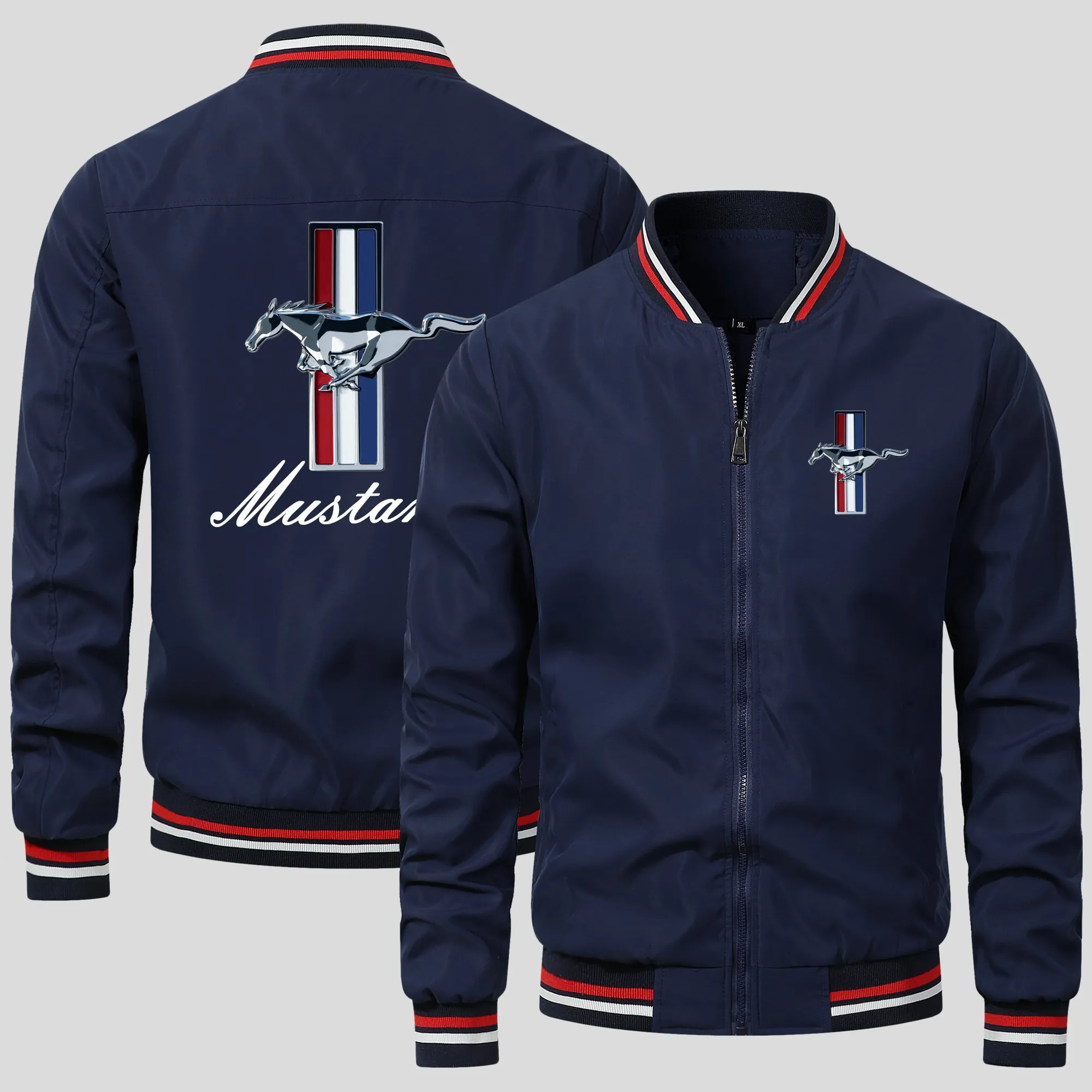 高評価アイテム DHgate.com:Trendy Ford Mustang Logo Mens Breathable ジャケット・アウター