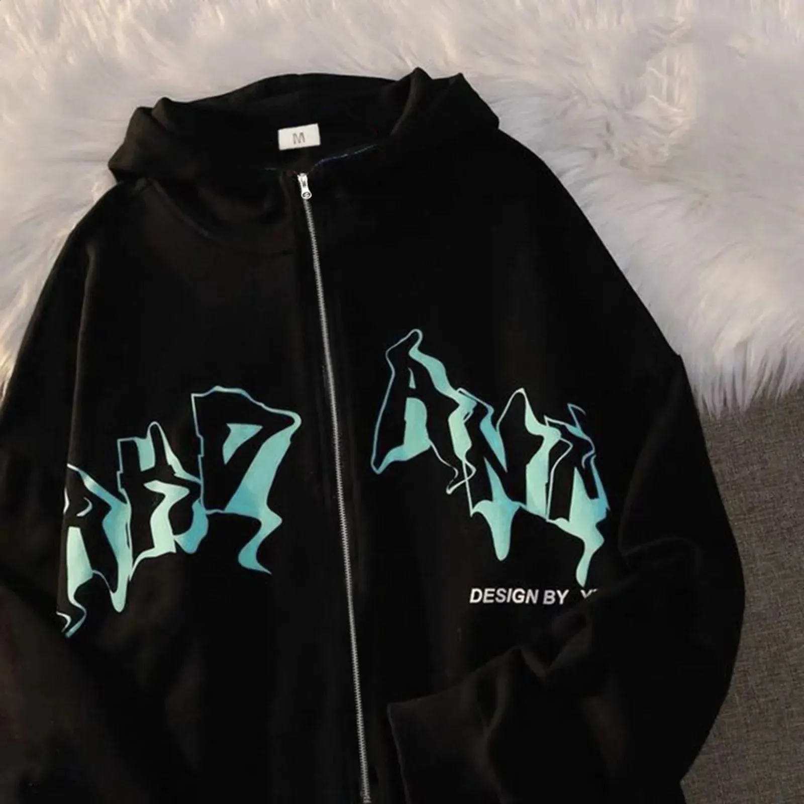 Zip Up Hoodie Sport Sweatshirt Acetate TAT Material Four Seasons 