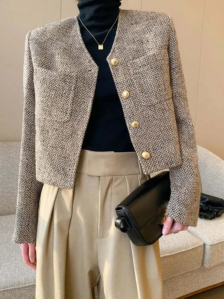DHgate.com:Vintage Tweed Short Jackets for Women: Elegant