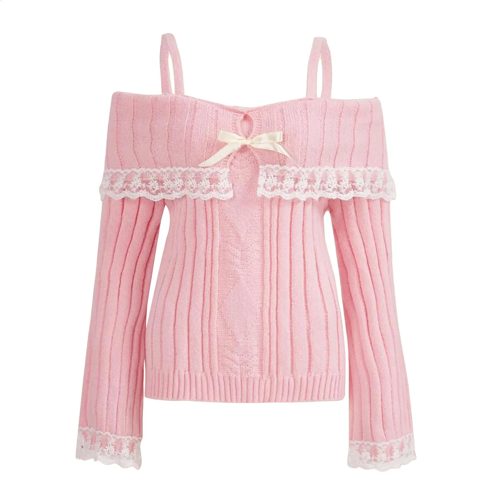 Women's Off Shoulder Sweater Knit Jumper Long Sleeve...