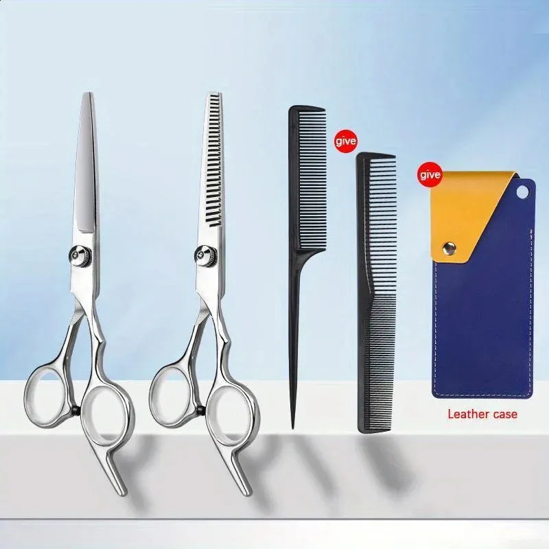 Professional Barber Scissors Set - Stainless Steel Hair Cutting Kit for ...
