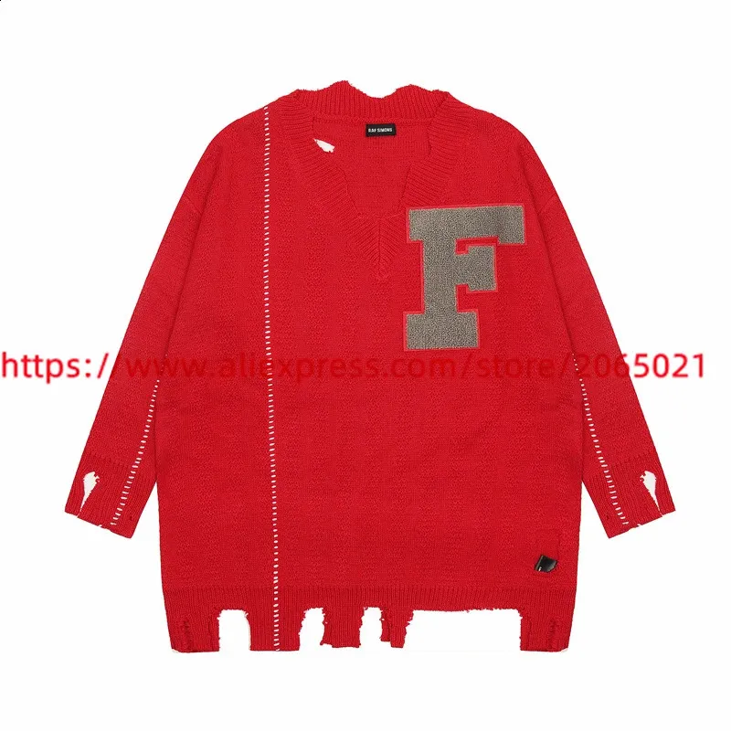 RAF SIMONS Vintage Damaged Irregular Loose Red oversized RAF SIMONS Vintage Damaged Irregular Loose Red oversized