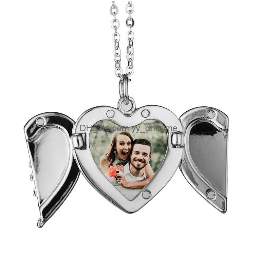 Sublimation heart necklace discount