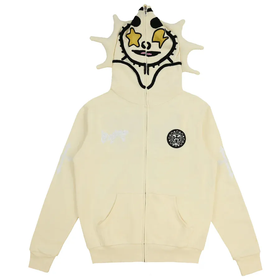 Cartoon Graphic Hoodie: Full Zip Sweatshirt for Men & Women