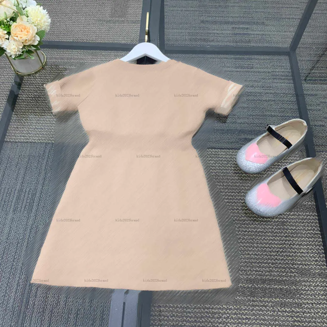 Jersey knit double-sided girls dress pleated A-line knee-length cotton blend  size 100-160 cm from Dhgate Girls Dresses - price 50.02