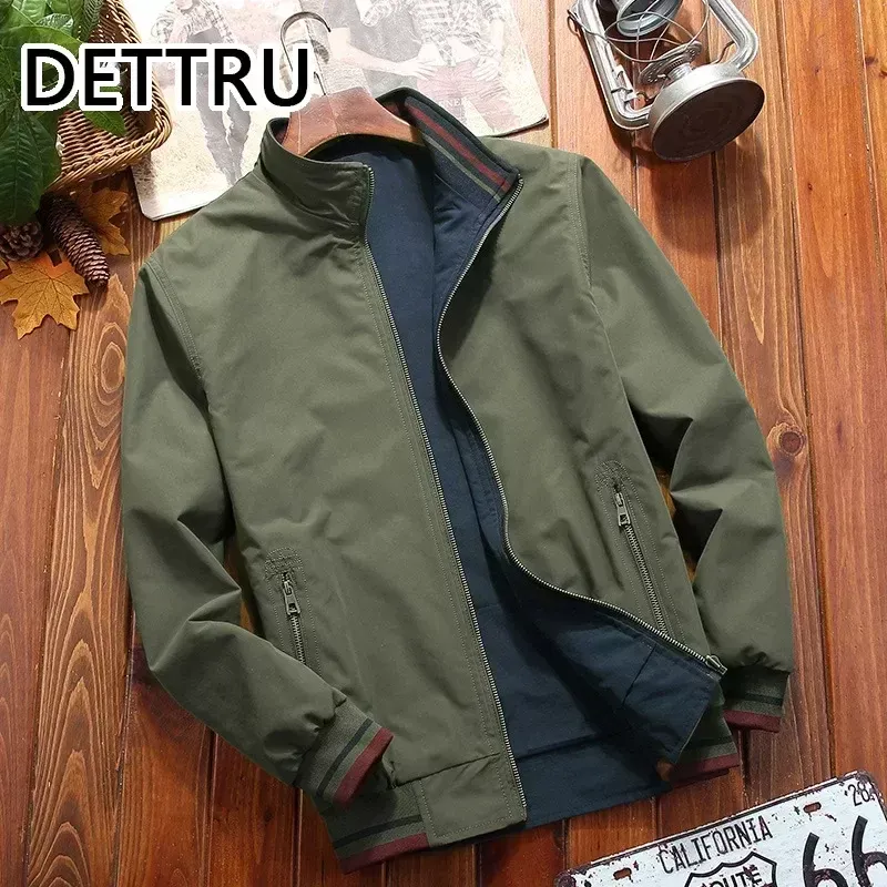 new Arrival Men s Casual Jacket Trendy Double Sided Wear Stand Collar Coat jackets w6O0