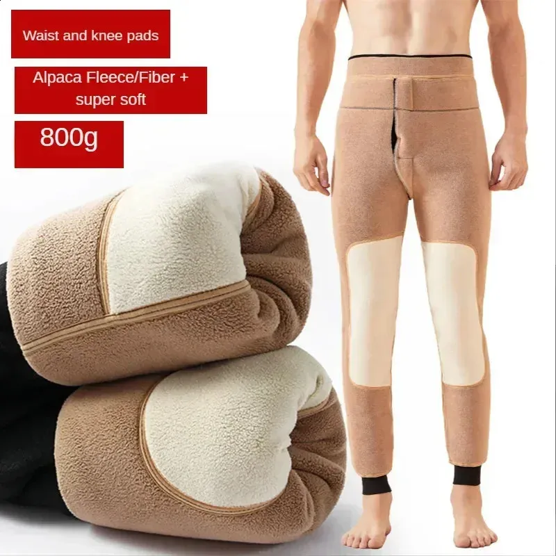 Pantalones De Ropa Interior Térmica Para Hombres Leggings De Lana