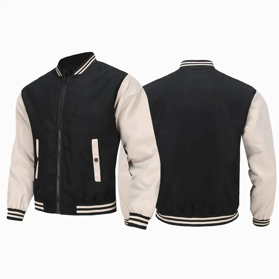 ニードルス　STAND COLLAR JACKET Hndudnff Men's Solid Stand Collar Jacket Casual Zipper