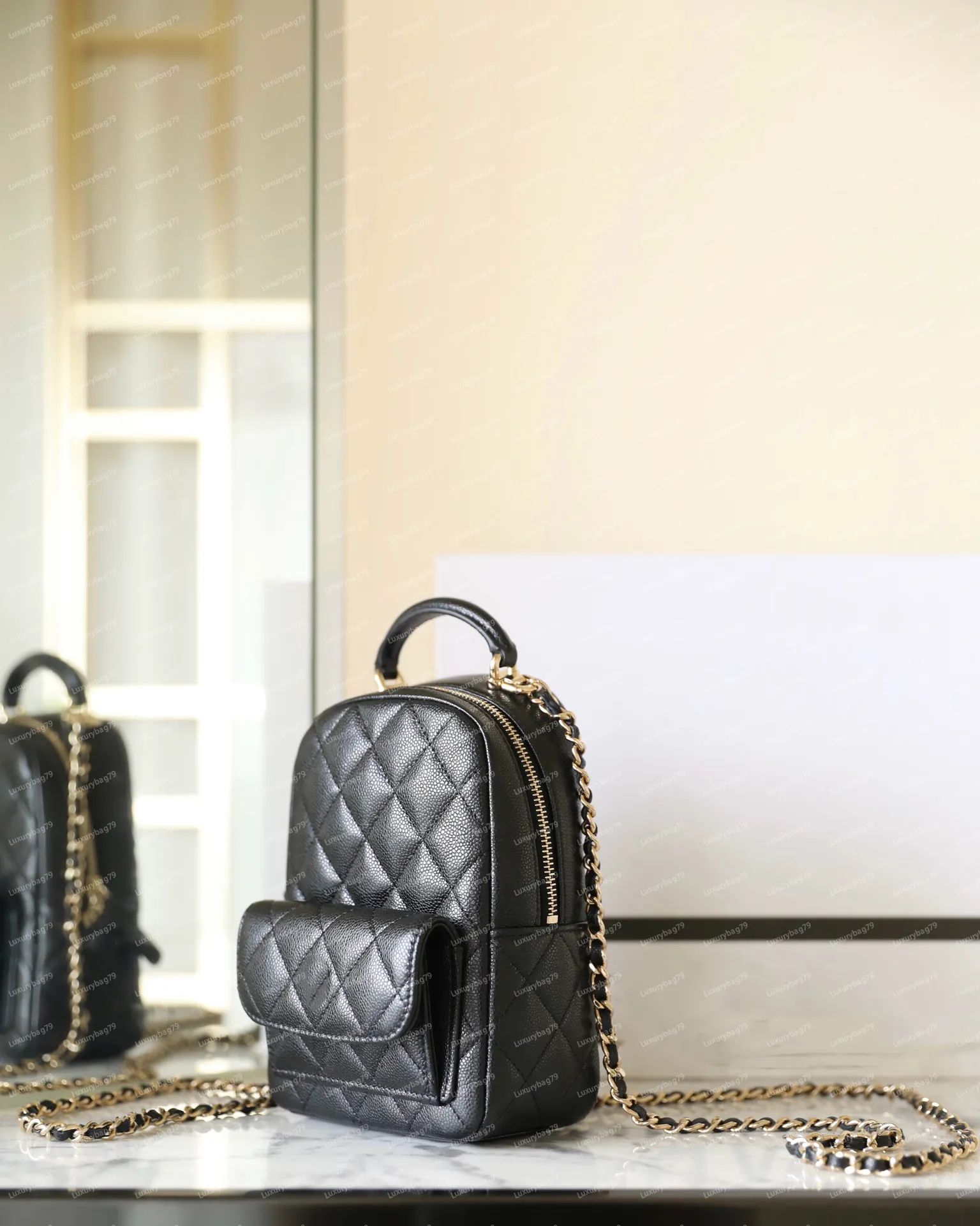Leather Mini Backpack Purse Chic Genuine Leather Mini 