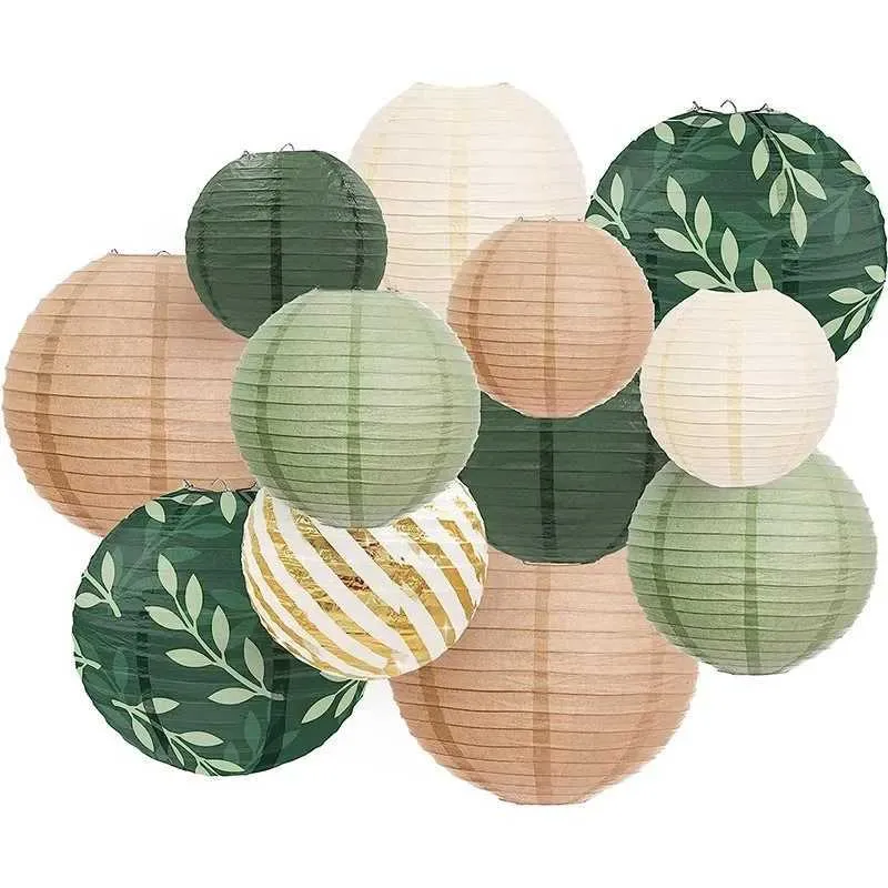 Green square paper lanterns discount