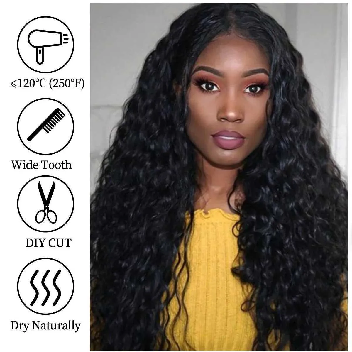 Long Deep 24 Inch Ombre Ginger Water Wave Middle Part  display picture 1