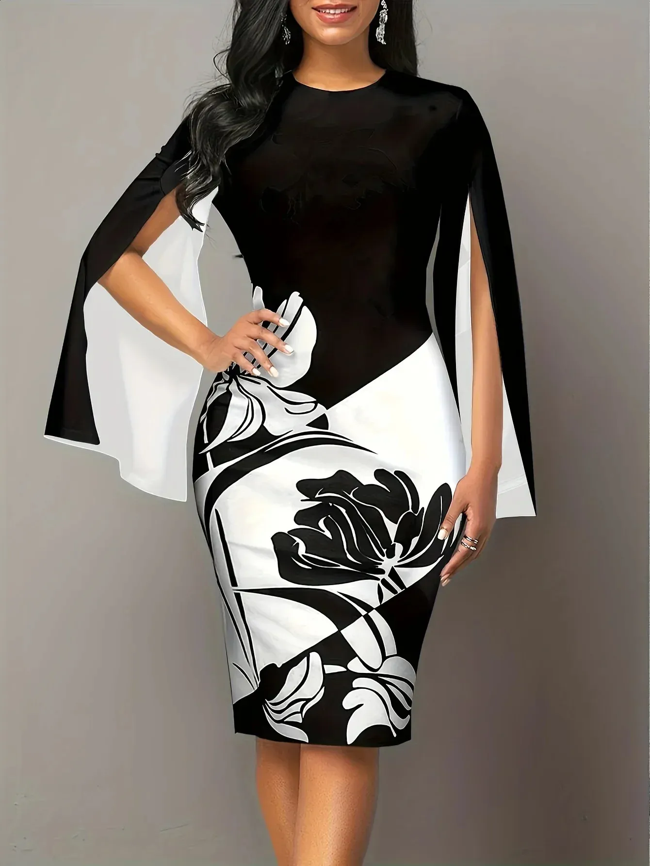 Womens Plus Size 1XL 5XL Elegant Dress Ladies Fashion... From Mysticastore,  $21.1 | DHgate.Com