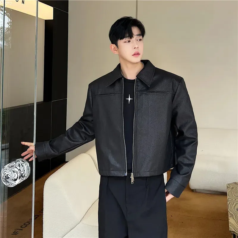 SYUHGFA Suede Matte Jacket Spring Lapel Korean Streetwear