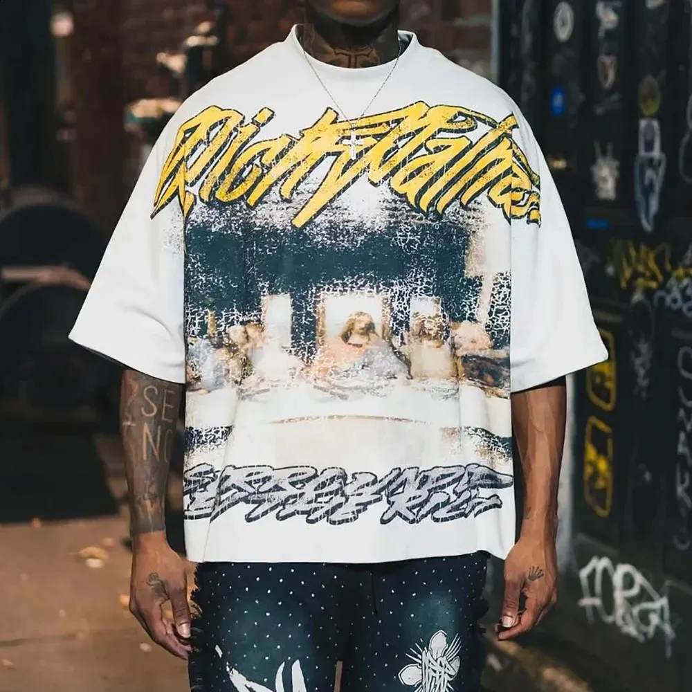 Vintage Gothic Graphic Printed Loose Fit shirt with t shirt