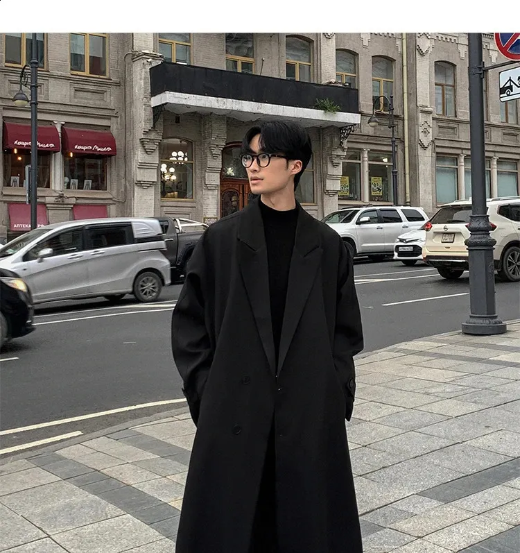 Mens Oversized Long Trench Coat – Acetate Shell, From
