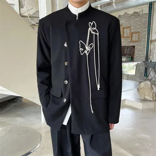 Chinese Style Men Blazers Special Rope Embroidery Coat Stand