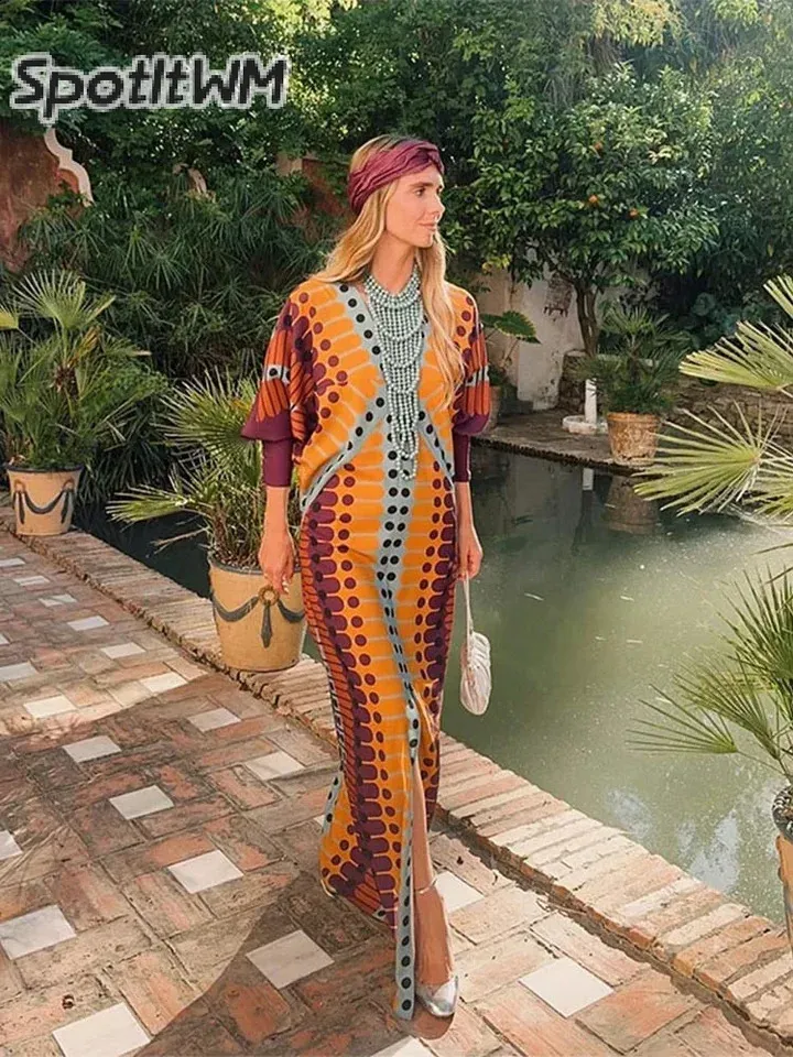 Fashion Ethnic Style Dot Printed Maxi Dress Women Patchwork V-neck Long Sleeve Loose Dresses Synthetic Fiber Summer from Dhgate Ethnic Clothing - price 47.94 Fashion Ethnic Style Dot Printed Maxi Dress Women Patchwork V-neck Long Sleeve Loose Dresses Synthetic Fiber Summer from Dhgate Ethnic Clothing - price 47.94