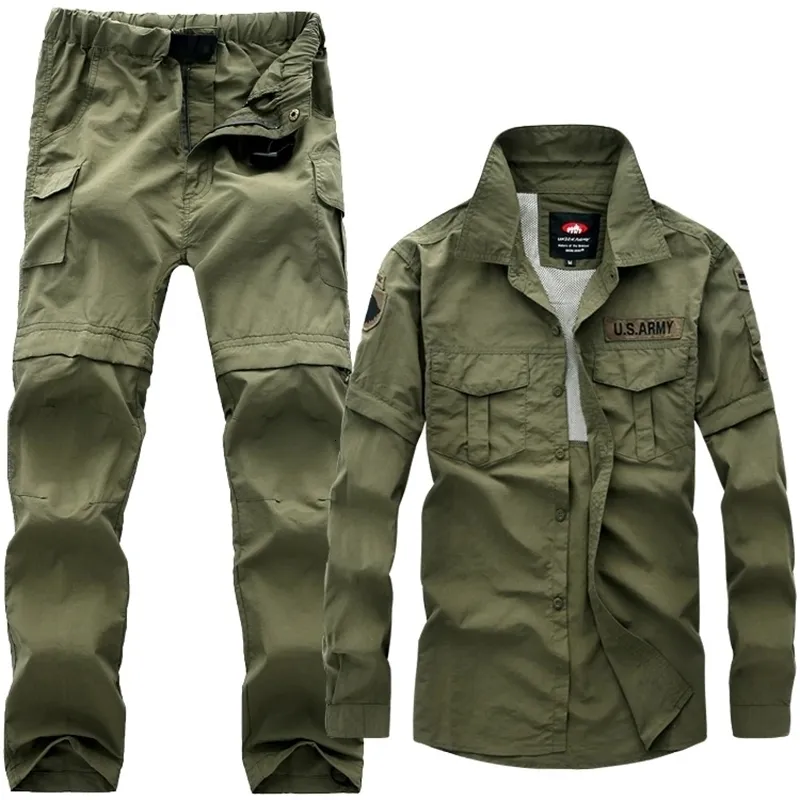 Military Mens Tactical Suit Detachable Multi Pocket... From 