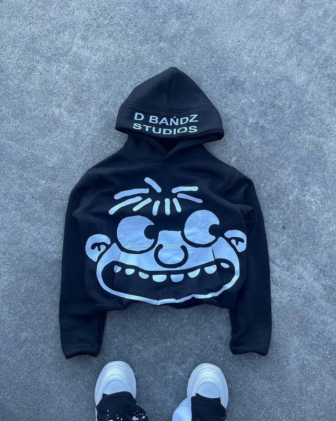 D BANDZ STUDIOS Cropped Graphic Hoodie – Y2K From Domainstore