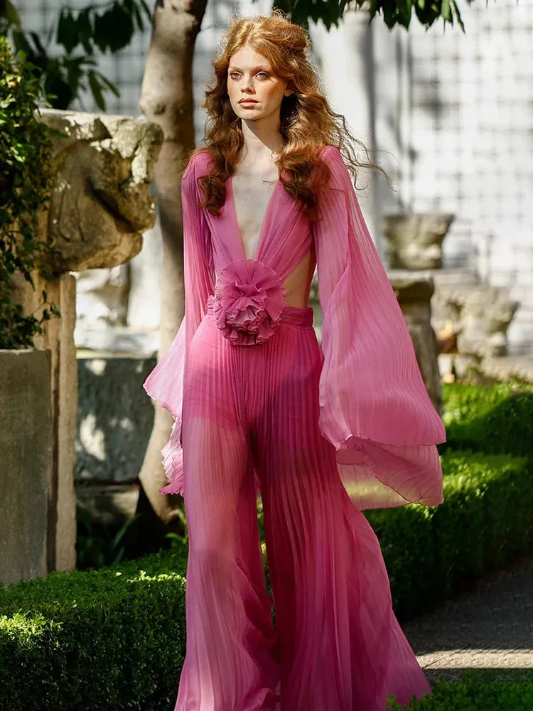 runway pleat flower dress 2010 RUNWAY CHRISTIAN DIOR FLORAL SILK CHIFFON PLEATED DRESS . . . . . . @peekaboomarketplace . . . . . . . #vintage #vintagestyle #vogue #runway #fashion
