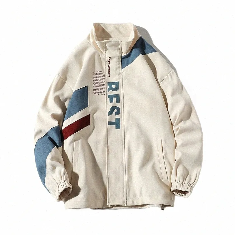 Street Print Patchwork Turndown Collar Outerwear(5 Colors) Street Print Patchwork Turndown Collar Outerwear(5 Colors)