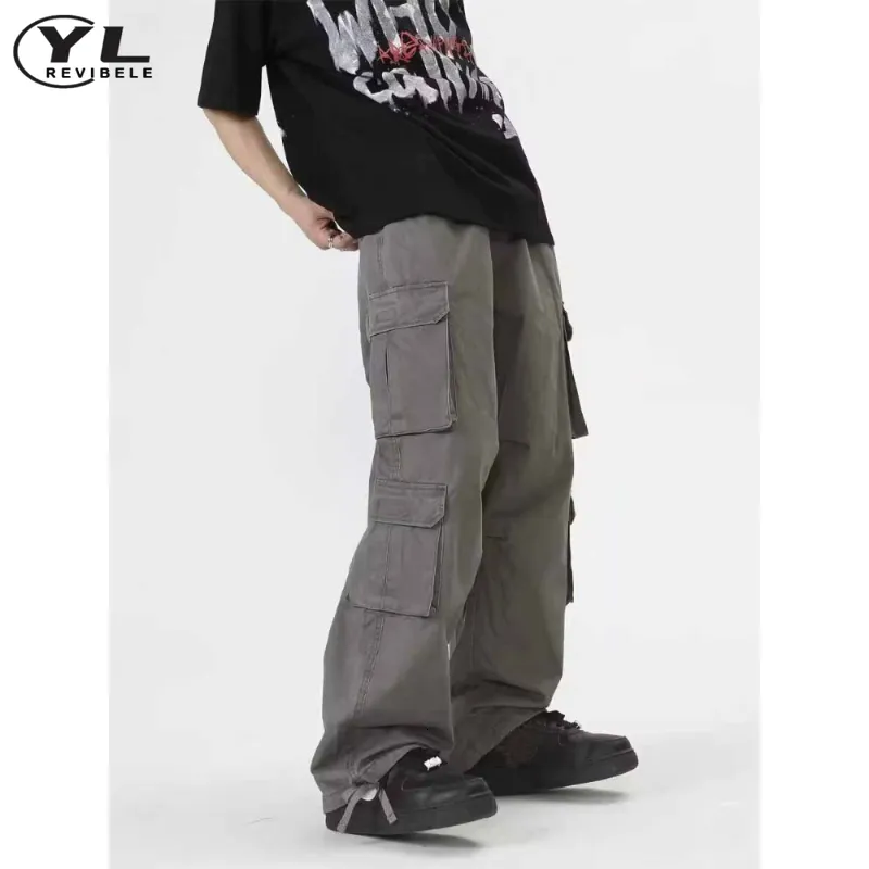 readymade multi pocket pants サイズ0 Multi Flap Pockets Drawstring Cargo Jogger Techwear Pants In