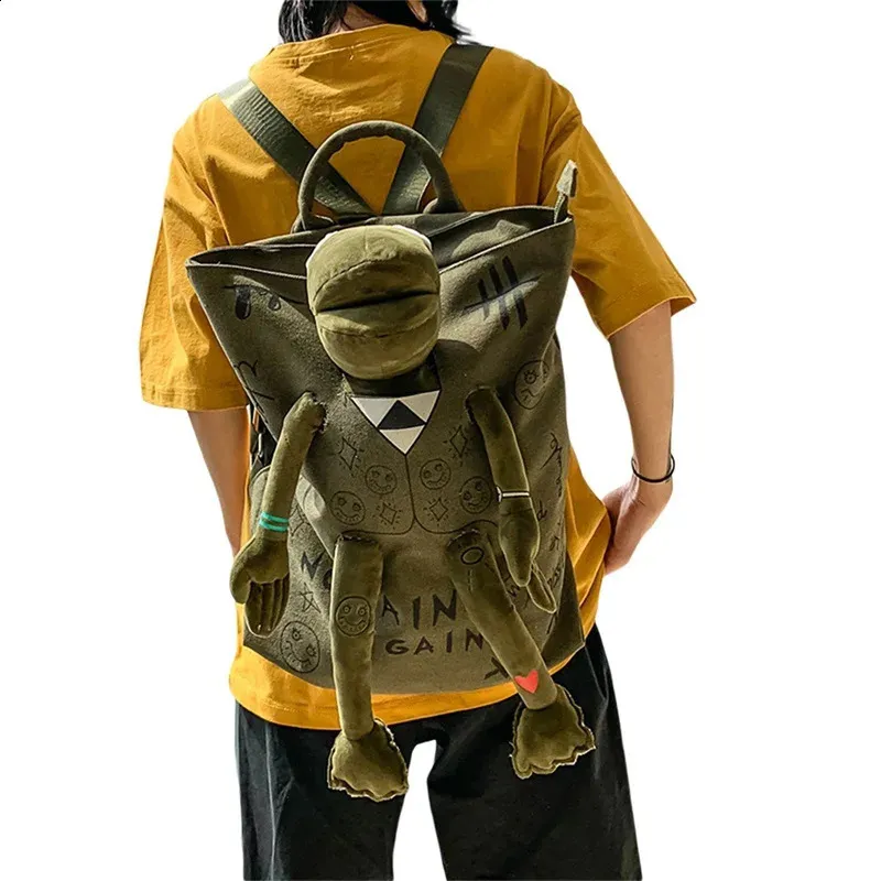 Plush Frog Backpack: Large Capacity, Adjustable Travel & School Bag ...