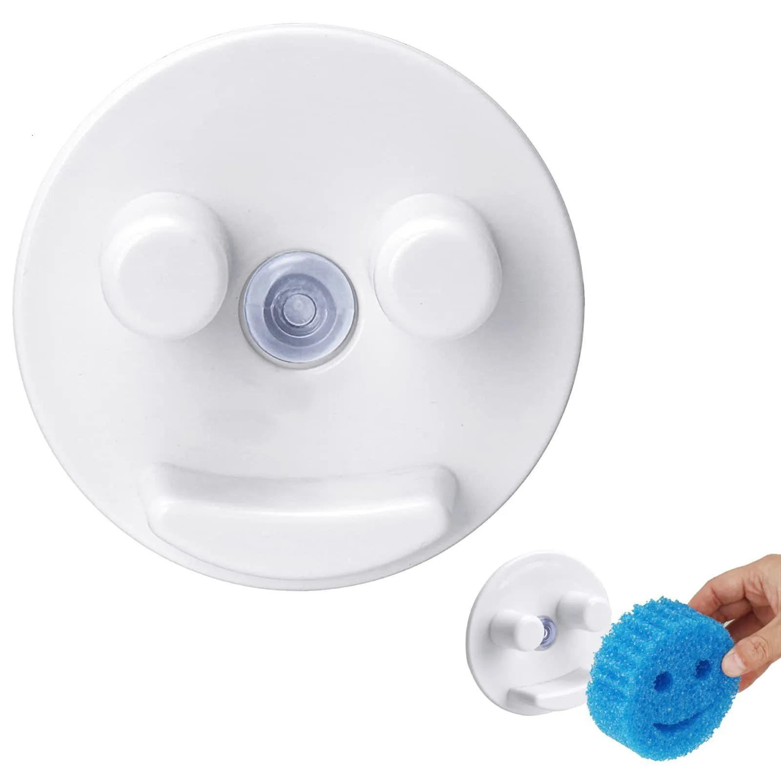 Sink Sponge Caddy Kitchen Storage Box Smiling Face Sponge Holder With ...