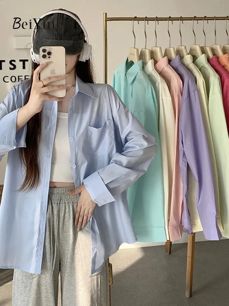 Oversized White Button Down Blouse