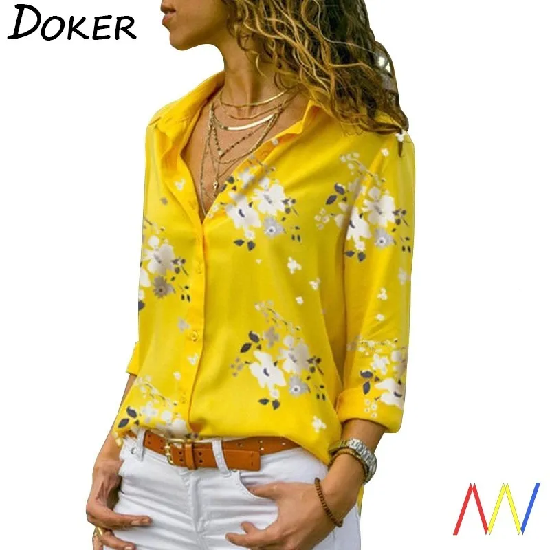 Yellow Cross Front Plus Size Blouse Trendy 2024 Women s Long Sleeve Shirt