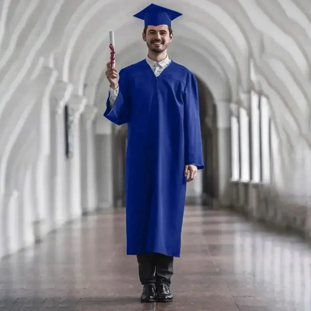 graduation dress for men price Amazon.com: YIIOSS Unisex Deluxe Doctoral Graduation Gown with Tam 8-Sided Package and Hood for Doctoral Regalia Royal Blue: Clothing, Shoes & Jewelry
