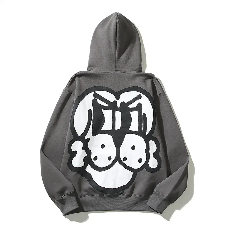 Harajuku Dog Head Graffiti Hooded Sweatshirt for Couples