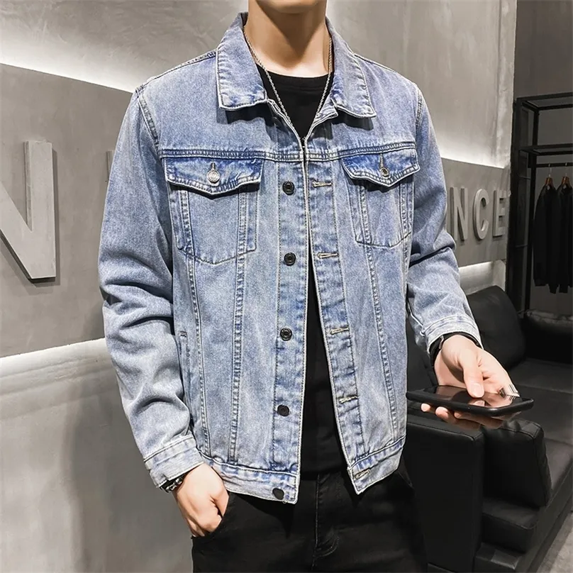 Premium Cotton Denim Jacket: Distressed, Elastic, Button