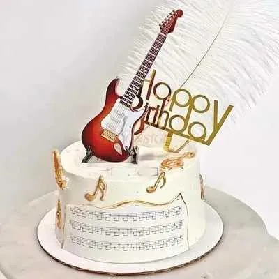 10-Piece Musical Instrument Cake Toppers - Guitar, Violin & Notes for ...