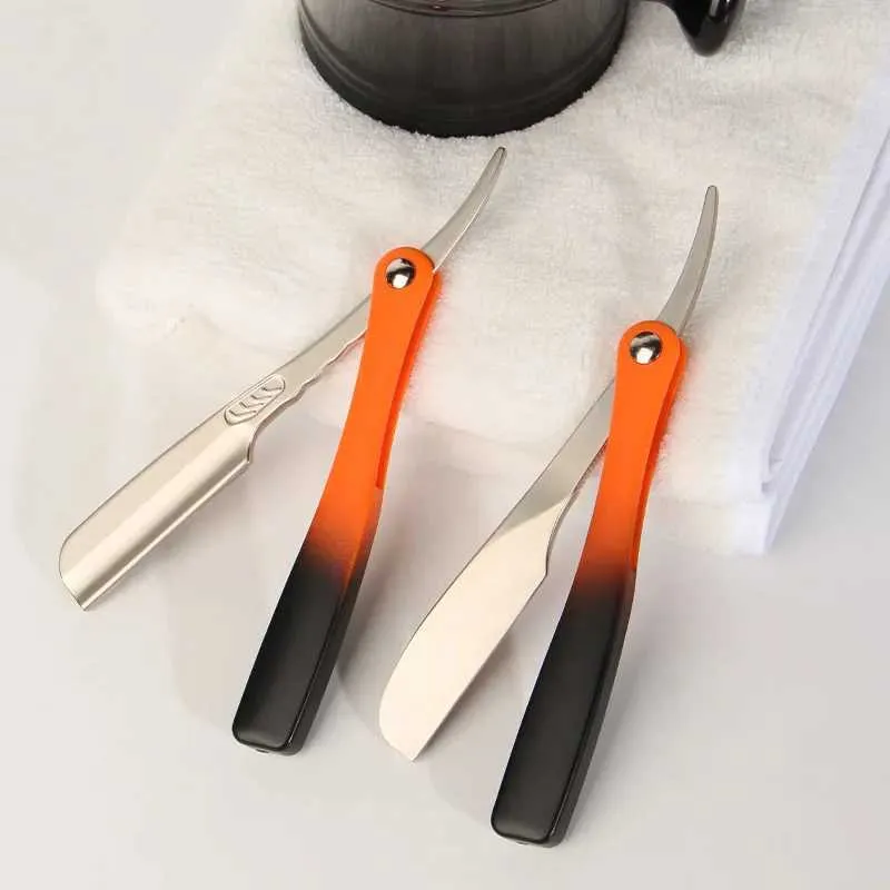 Barber Straight Blade Razor Stainless Steel Folding Shaver, Groomer ...