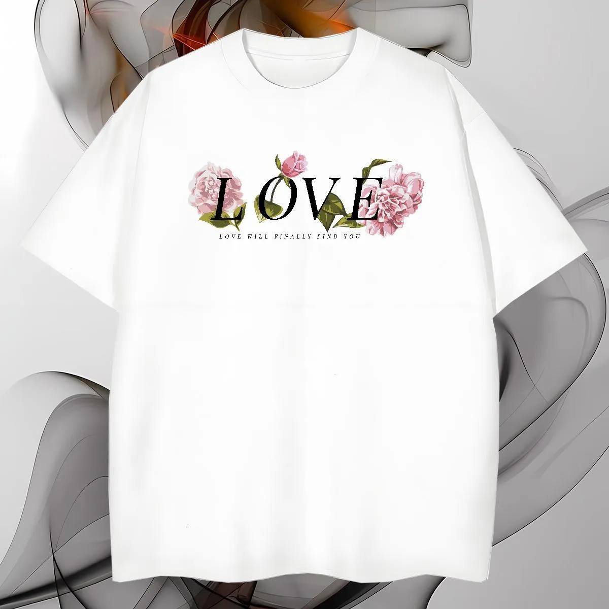 Flower T-Shirt Mens Premium Quality, Breathable Cotton Top