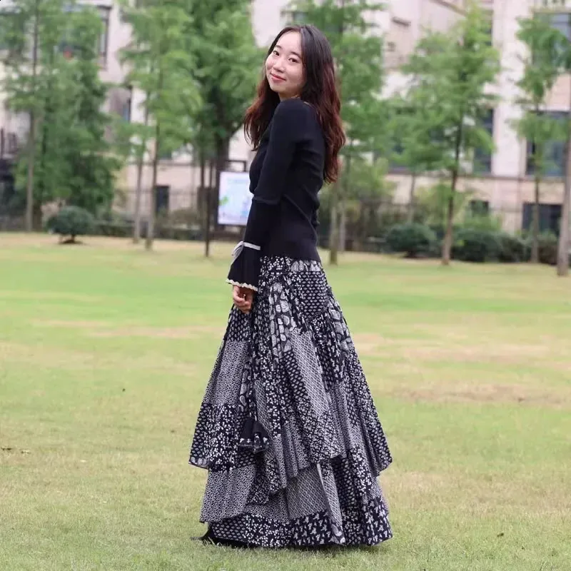 【PORTERNA】Lagan Cotton Long Skirt DHgate.com:Elegant Cotton Linen Long Skirt - Vintage Ethnic