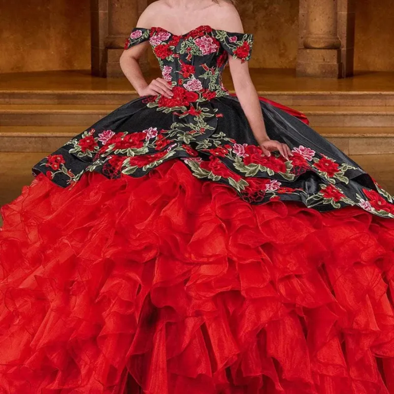 red princess style dress Charming red princess V neck satin ball gown wedding dress
