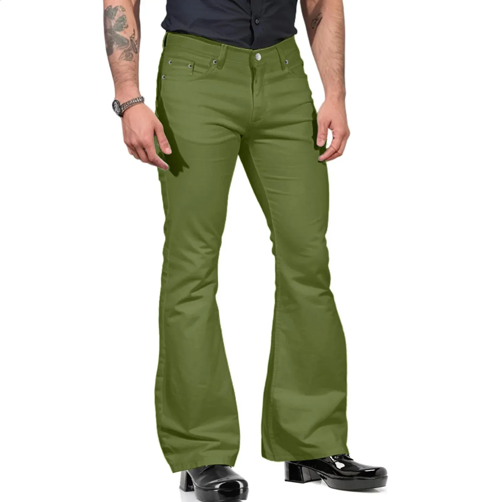 Men Bell Bottom Pants Retro Inspired Flared Pants... From 