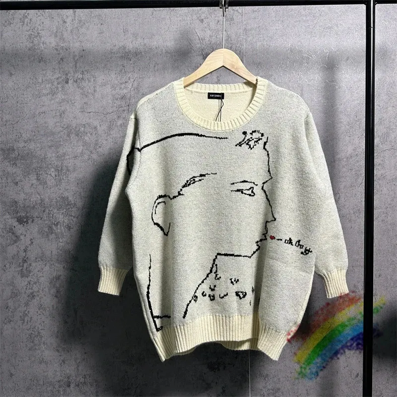 RAF SIMONS】NY jacquard wool sweater