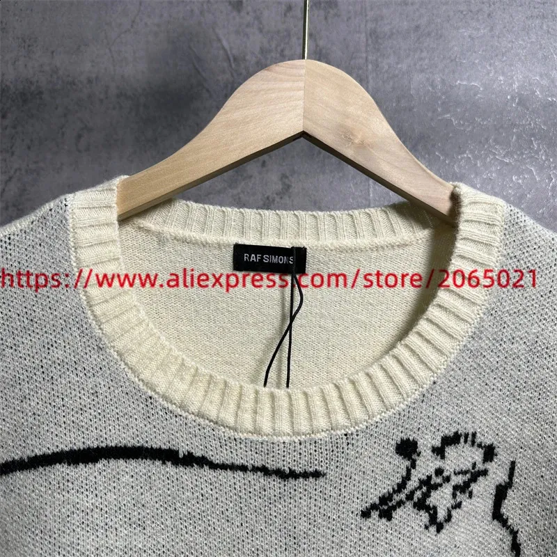 RAF SIMONS】NY jacquard wool sweater