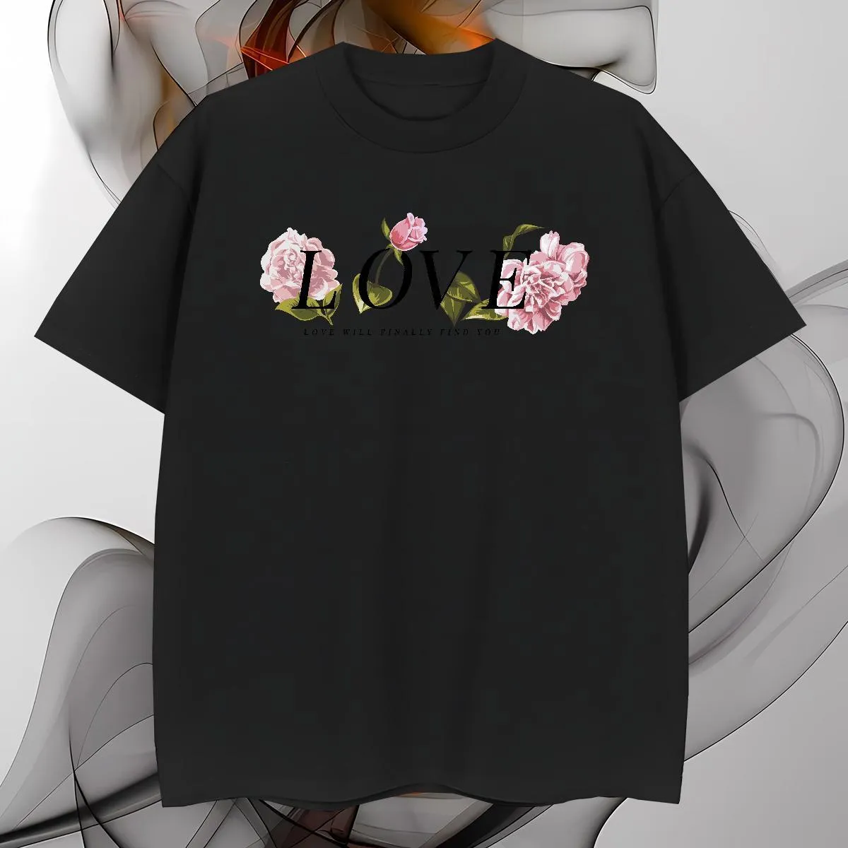 トップス SINOON Rose Flower Slim T-Shirt (Cream) SINOON Rose Flower Slim T-Shirt (Cream)