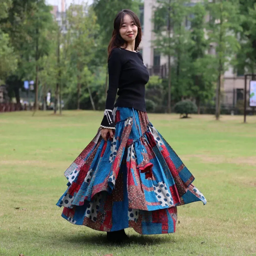 【PORTERNA】Lagan Cotton Long Skirt DHgate.com:Elegant Cotton Linen Long Skirt - Vintage Ethnic