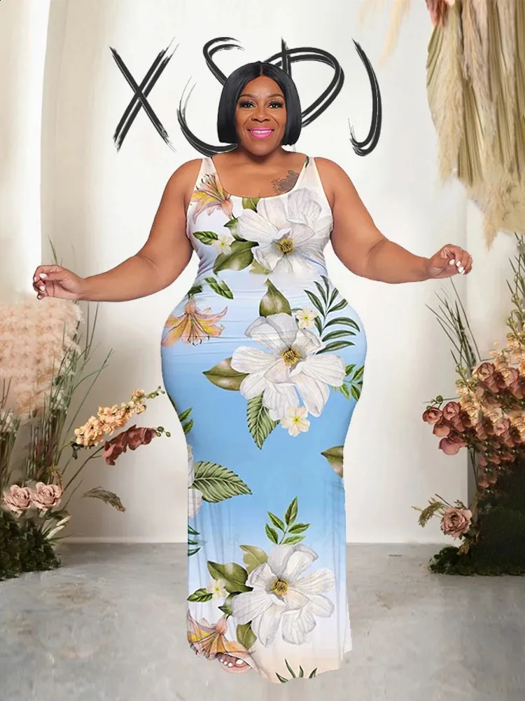 Plus Size Green and White Floral Tank Top Maxi Dress Plus Size Summer Dress: Elegant Plus Size Maxi Dress, Sleeveless Tank Top  Long Dress Chic, Casual, And Flattering Fit For Women From Mysticastore,  $30.23 | DHgate.Com