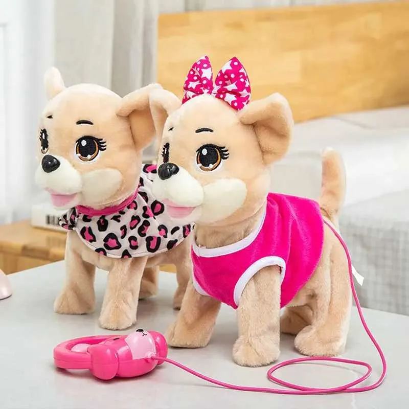 Walking Toy Dog Walking Barking Plush Puppy Toy - Electronic Interactive Dog With Leash For Kids - View #2