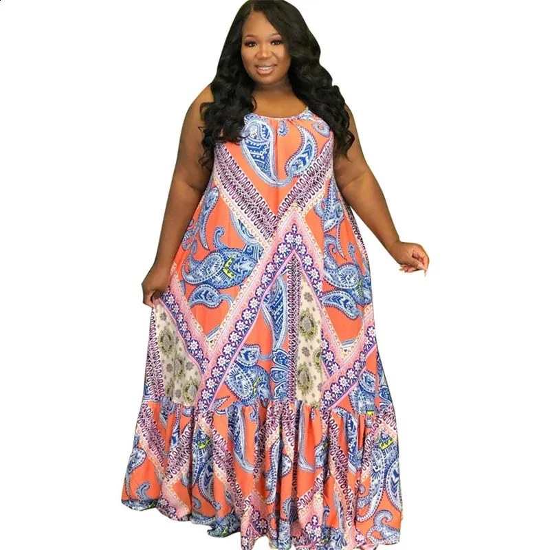 Floral Sleeveless Maxi Dress Plus Size Womens... From Mysticastore, $27.64  | DHgate.Com