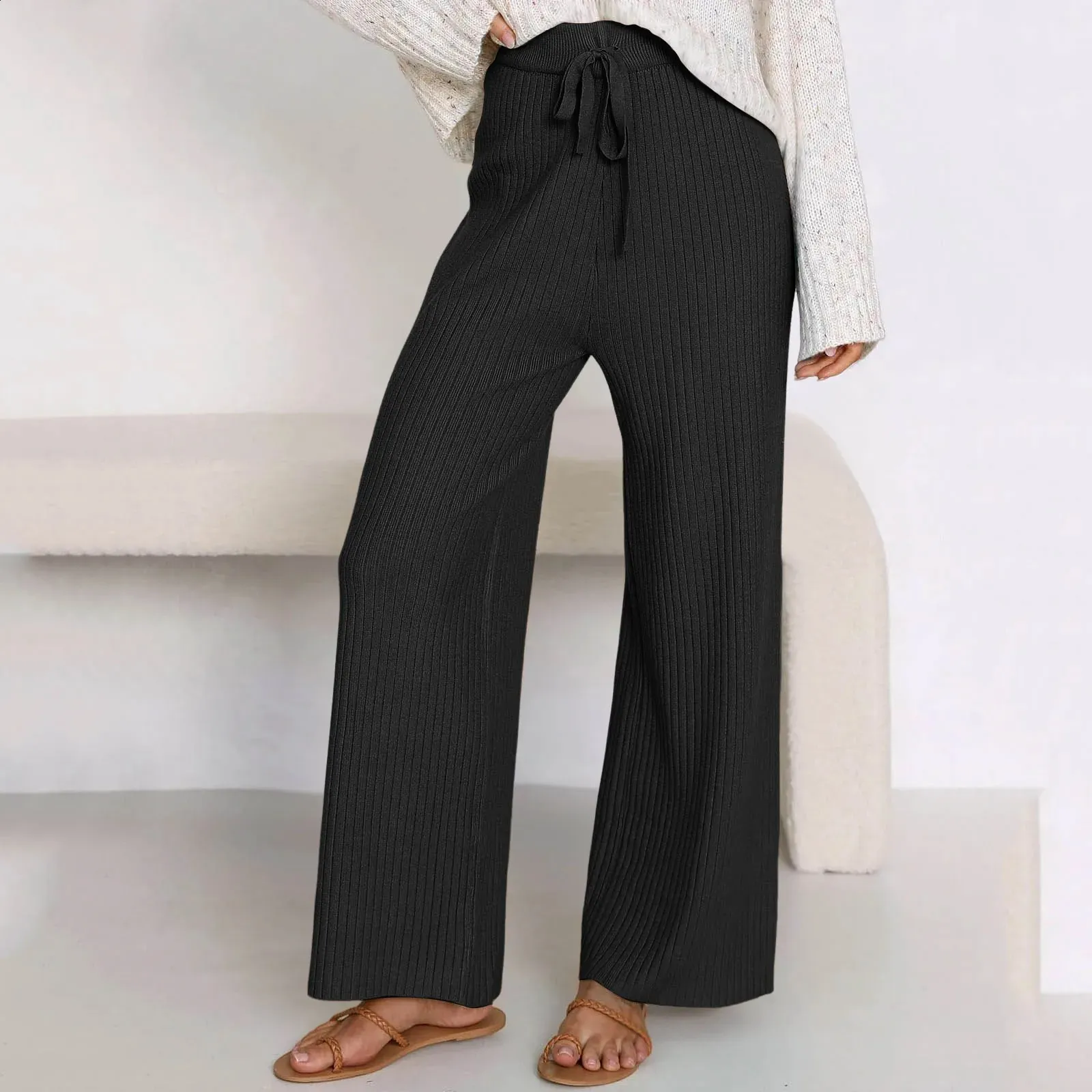 Elastic waist wide leg casual pants 4391 Elastic waist wide leg casual pants 4391
