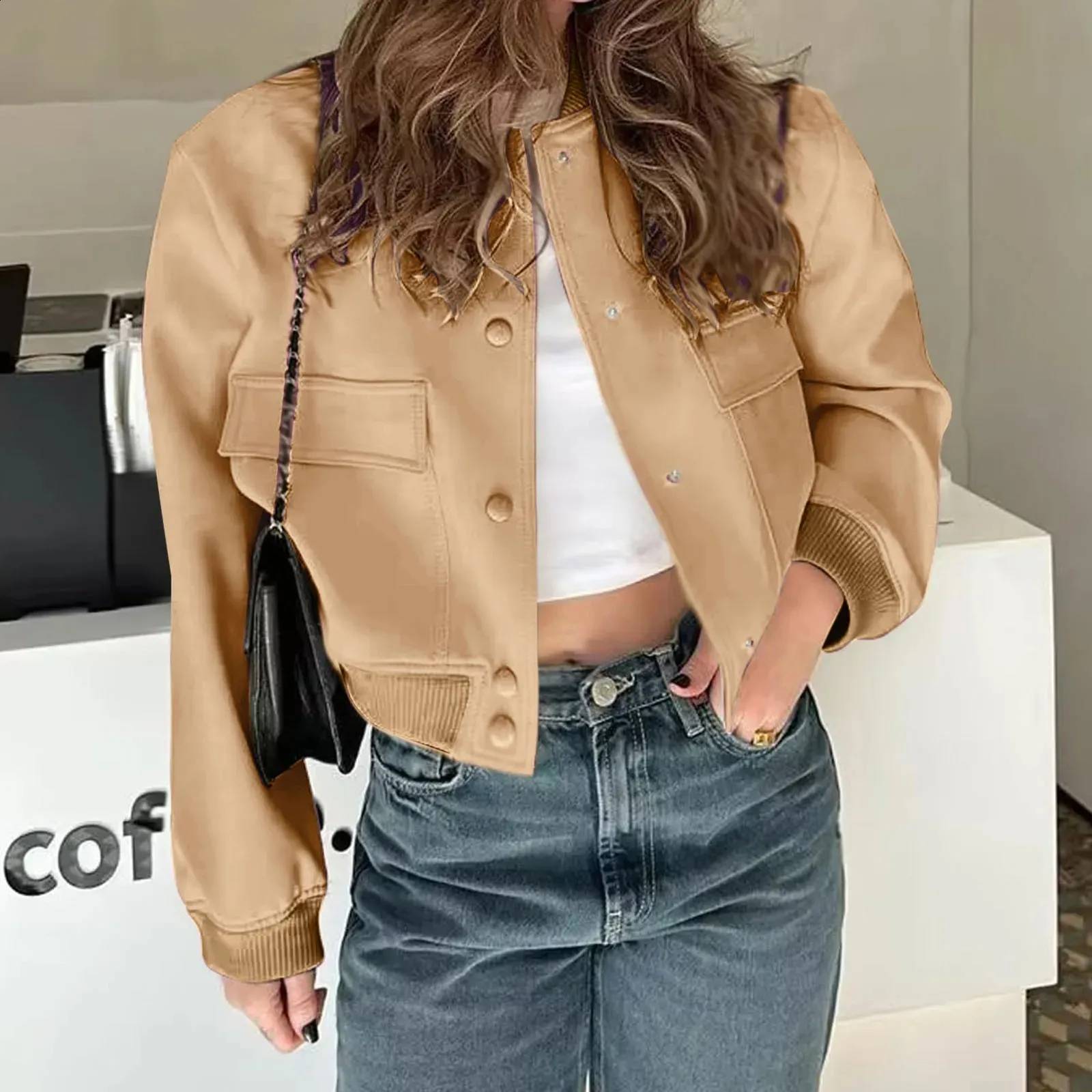 Harajuku Fashion Women's Leather leather jacket with Harajuku Fashion Women's Leather leather jacket with